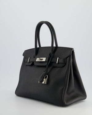 *RARE* Hermès Birkin Bag 30cm Retourne in Black Epsom Leather with Palladium Hardware