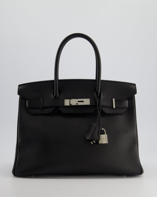 *RARE* Hermès Birkin Bag 30cm Retourne in Black Epsom Leather with Palladium Hardware