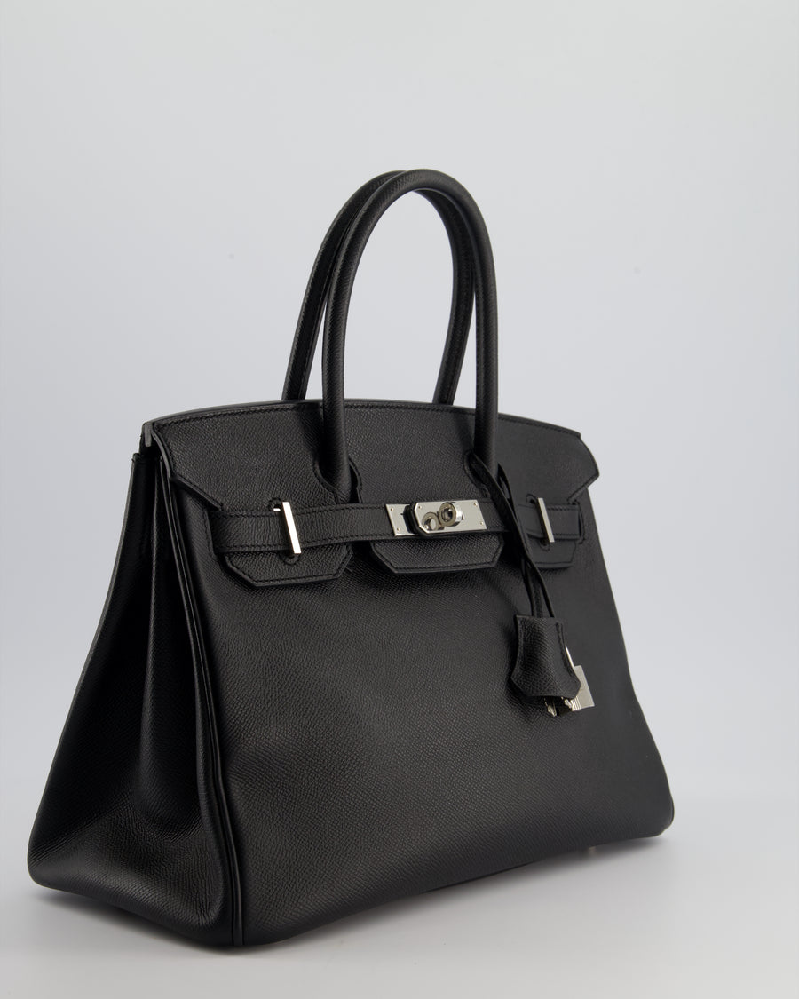 *RARE* Hermès Birkin Bag 30cm Retourne in Black Epsom Leather with Palladium Hardware