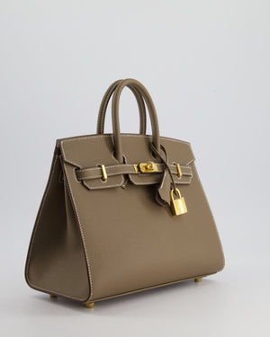 *HOLY GRAIL* Hermès Birkin 25cm Bag Replica Jewelry
 in Etoupe Epsom Leather with Gold Hardware