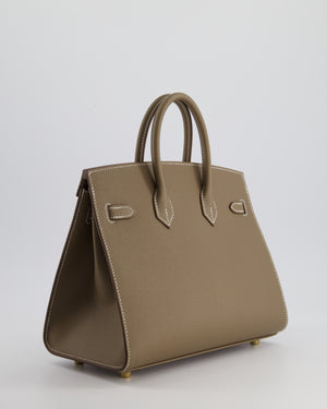 *HOLY GRAIL* Hermès Birkin 25cm Bag Replica Jewelry
 in Etoupe Epsom Leather with Gold Hardware