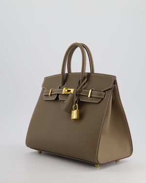 *HOLY GRAIL* Hermès Birkin 25cm Bag Replica Jewelry
 in Etoupe Epsom Leather with Gold Hardware