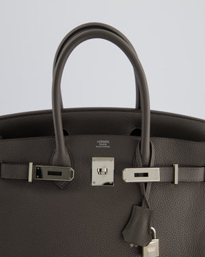 *FIRE PRICE* Hermès Birkin 30cm Retourne Bag in Gris Etain Togo Leather With Palladium Hardware