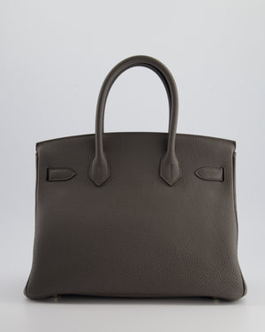 *FIRE PRICE* Hermès Birkin 30cm Retourne Bag in Gris Etain Togo Leather With Palladium Hardware