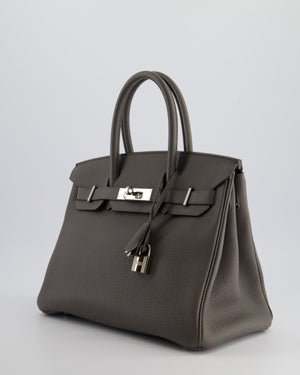 *FIRE PRICE* Hermès Birkin 30cm Retourne Bag in Gris Etain Togo Leather With Palladium Hardware