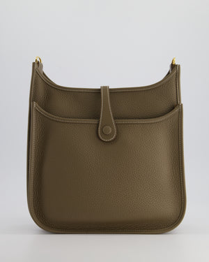 *HOT* Hermès Evelyne III 29cm Bag in Etoupe Clemence Leather with Gold Hardware