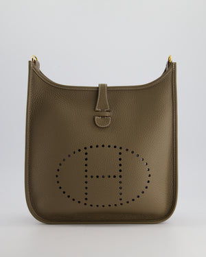 *HOT* Hermès Evelyne III 29cm Bag in Etoupe Clemence Leather with Gold Hardware