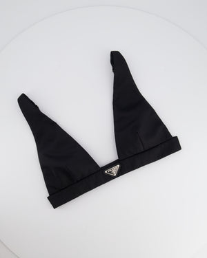 Prada Black Re-Nylon Bralette Top with Logo Size IT 40 (UK 8) RRP £590