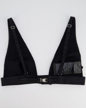 Prada Black Re-Nylon Bralette Top with Logo Size IT 40 (UK 8) RRP £590