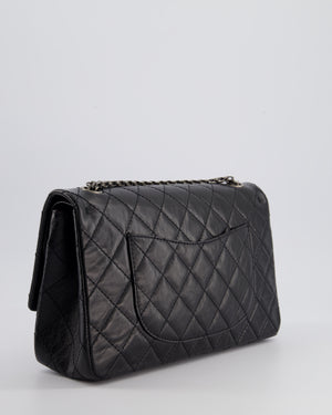 Chanel Black Medium Reissue 2.55 Double Flap Bag in Quilted Crumpled Lambskin with Ruthenium Hardware RRP £8,850