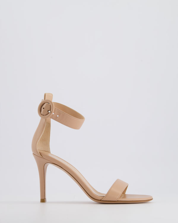 Gianvito Rossi Beige Leather Open Toe Portofino Sandal Heels Size EU 35 RRP £730