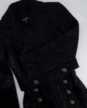 Chanel Black Long Sleeve Embellished Jacket with Matching Jumpsuit Set Size FR 34 (UK 6)