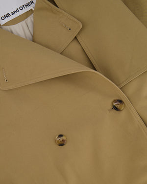 One and Other Camel Belted Trench Coat with Back Detail Size FR 34 (UK 6) RRP £360