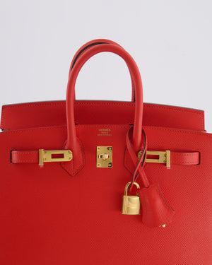 Hermès Birkin 25cm Bag Replica Jewelry
 in Capucine Epsom Leather with Gold Hardware