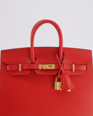 Hermès Birkin 25cm Bag Replica Jewelry
 in Capucine Epsom Leather with Gold Hardware