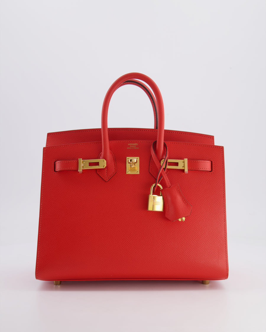 Hermès Birkin 25cm Bag Replica Jewelry
 in Capucine Epsom Leather with Gold Hardware