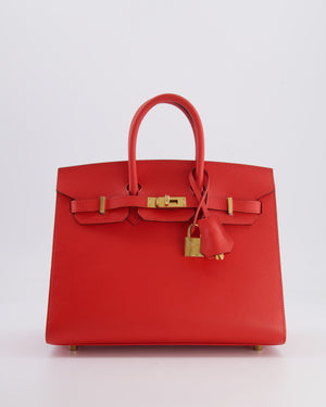 Hermès Birkin 25cm Bag Replica Jewelry
 in Capucine Epsom Leather with Gold Hardware