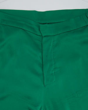 Olivia Von Halle Green Two-Piece Shirt and Trouser Pyjama Set Size 2 (UK 10)