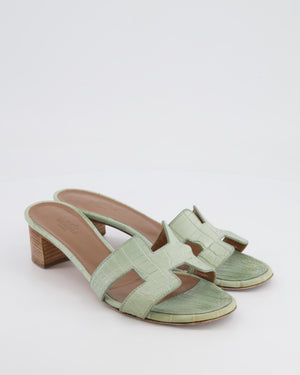 *FIRE PRICE* Hermès Oasis Sandals in Vert d
Eau Alligator Leather Size EU 37.5 RRP £3,250