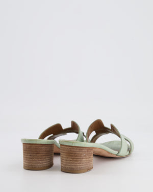 *FIRE PRICE* Hermès Oasis Sandals in Vert d
Eau Alligator Leather Size EU 37.5 RRP £3,250