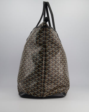 Goyard Saint Artois Black Shoulder Tote Bag in Goyardine Canvas and Chevroches Calfskin