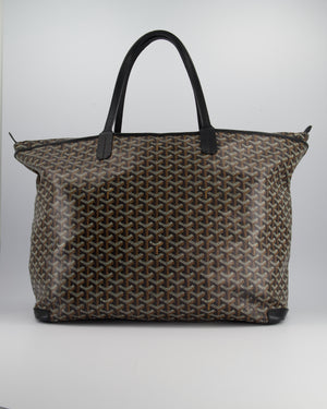 Goyard Saint Artois Black Shoulder Tote Bag in Goyardine Canvas and Chevroches Calfskin