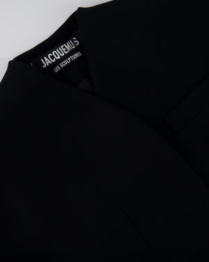 Jacquemus Black Les Sculptures Tailored Long Sleeve Coat FR 32 (UK 4)