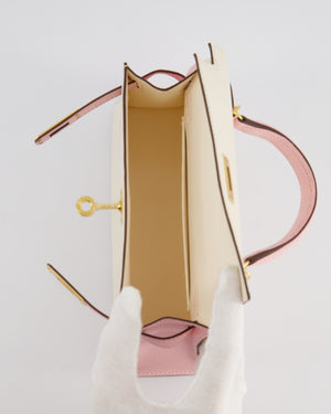 *SUPER HOT* Hermès Mini Kelly HSS II 20cm Bag In Nata 
Rose Sakura Chèvre Mysore Leather with Gold Hardware