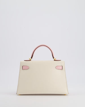 *SUPER HOT* Hermès Mini Kelly HSS II 20cm Bag In Nata 
Rose Sakura Chèvre Mysore Leather with Gold Hardware