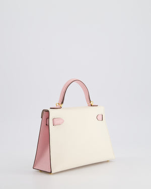 *SUPER HOT* Hermès Mini Kelly HSS II 20cm Bag In Nata 
Rose Sakura Chèvre Mysore Leather with Gold Hardware