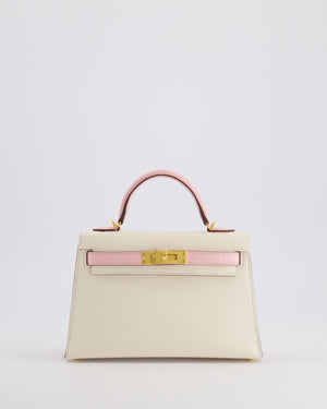 *SUPER HOT* Hermès Mini Kelly HSS II 20cm Bag In Nata 
Rose Sakura Chèvre Mysore Leather with Gold Hardware