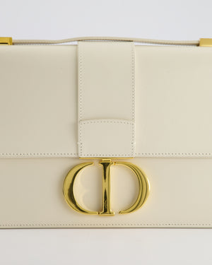 Christian Dior Ivory 30 Montaigne Shoulder Bag in Smooth Calfskin with Gold Hardware RRP £3,000