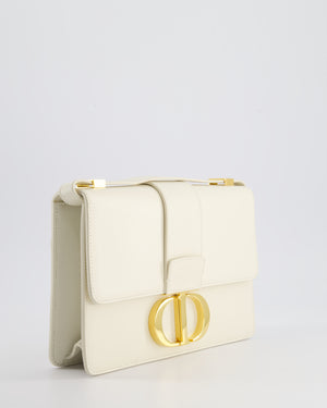 Christian Dior Ivory 30 Montaigne Shoulder Bag in Smooth Calfskin with Gold Hardware RRP £3,000