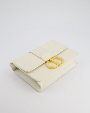 Christian Dior Ivory 30 Montaigne Shoulder Bag in Smooth Calfskin with Gold Hardware RRP £3,000