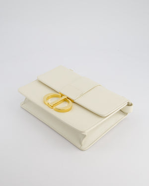 Christian Dior Ivory 30 Montaigne Shoulder Bag in Smooth Calfskin with Gold Hardware RRP £3,000