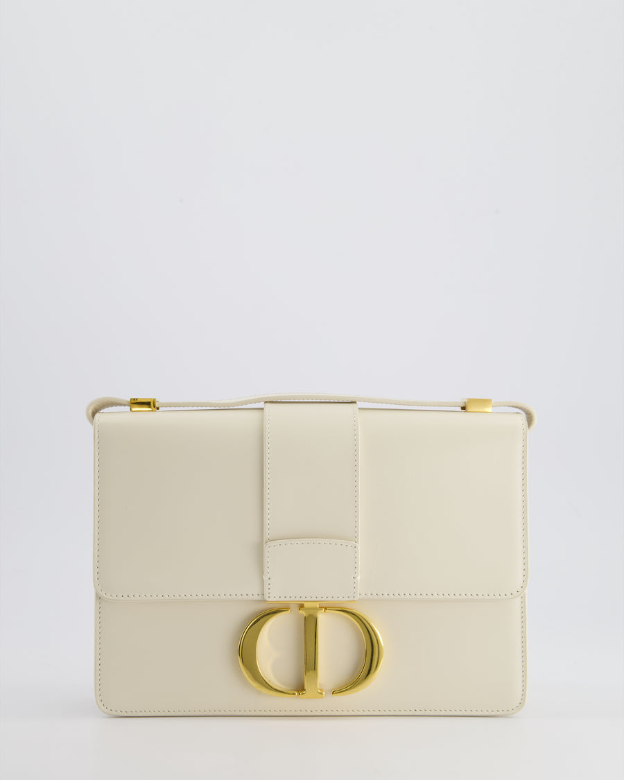 Christian Dior Ivory 30 Montaigne Shoulder Bag in Smooth Calfskin with Gold Hardware RRP £3,000