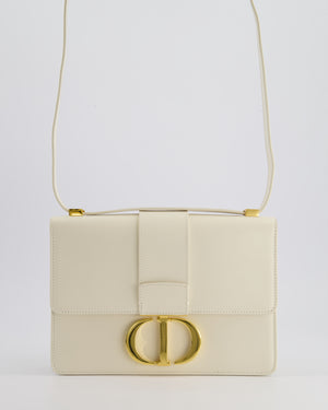 Christian Dior Ivory 30 Montaigne Shoulder Bag in Smooth Calfskin with Gold Hardware RRP £3,000