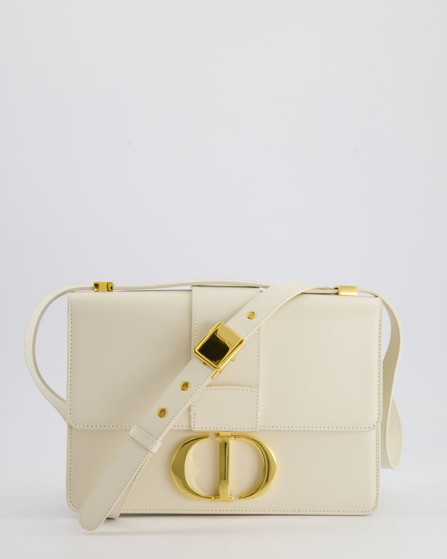 Christian Dior Ivory 30 Montaigne Shoulder Bag in Smooth Calfskin with Gold Hardware RRP £3,000