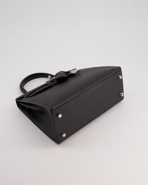 Hermés Kelly 25cm Bag in Black Epsom Leather with Palladium Hardware