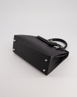 Hermés Kelly 25cm Bag in Black Epsom Leather with Palladium Hardware