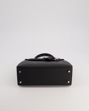 Hermés Kelly 25cm Bag in Black Epsom Leather with Palladium Hardware