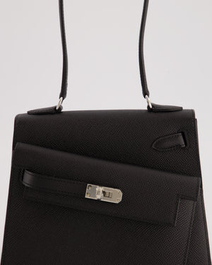 *LIMITED EDITION* Hermès Kelly II 20 En Desordre Bag In Noir Epsom Leather With Palladium Hardware