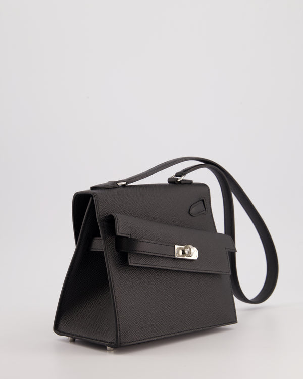 *LIMITED EDITION* Hermès Kelly II 20 En Desordre Bag In Noir Epsom Leather With Palladium Hardware