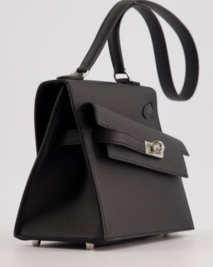 *LIMITED EDITION* Hermès Kelly II 20 En Desordre Bag In Noir Epsom Leather With Palladium Hardware