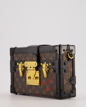 Louis Vuitton Brown Petite Malle Bag in Monogram Canvas 
Black Calfskin Leather with Gold Hardware RRP £4,550