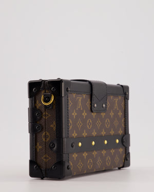 Louis Vuitton Brown Petite Malle Bag in Monogram Canvas 
Black Calfskin Leather with Gold Hardware RRP £4,550