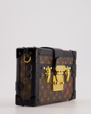 Louis Vuitton Brown Petite Malle Bag in Monogram Canvas 
Black Calfskin Leather with Gold Hardware RRP £4,550