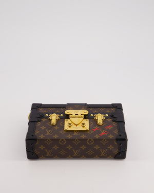 Louis Vuitton Brown Petite Malle Bag in Monogram Canvas 
Black Calfskin Leather with Gold Hardware RRP £4,550