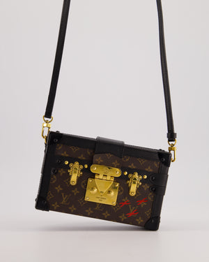 Louis Vuitton Brown Petite Malle Bag in Monogram Canvas 
Black Calfskin Leather with Gold Hardware RRP £4,550