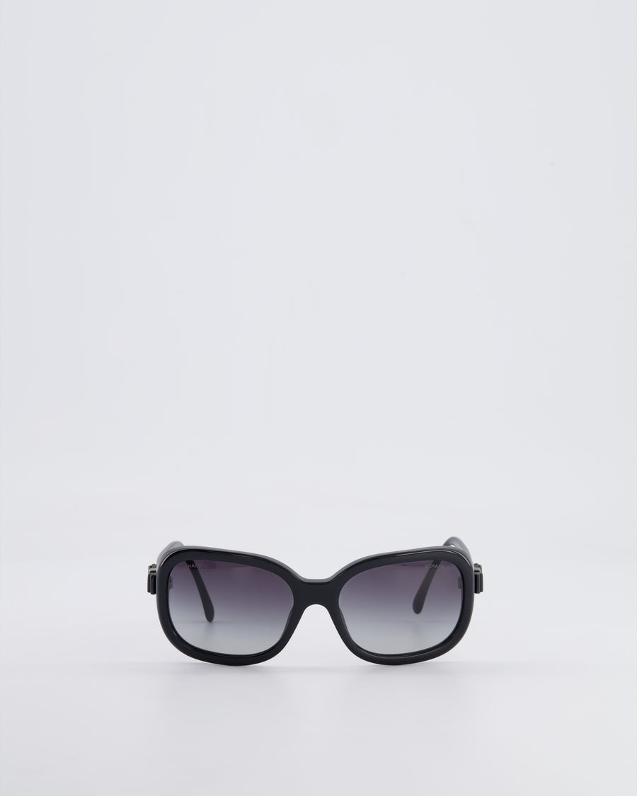 Chanel Black 5280 Sunglasses Ombré Frame and CC Logo Bow Details